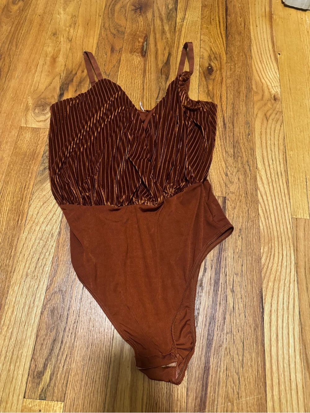 Women’s Rust Brown One-Piece Bodysuit
